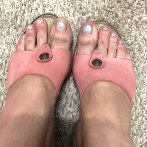 Born pink wedge sandals size 9